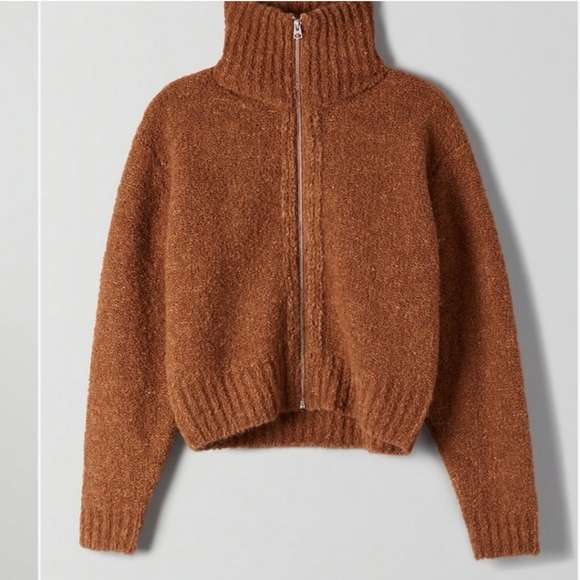 Aritzia Jackets & Blazers - Aritzia Wilfred Free Marilyn Sweater in Genuine Brown Size Medium